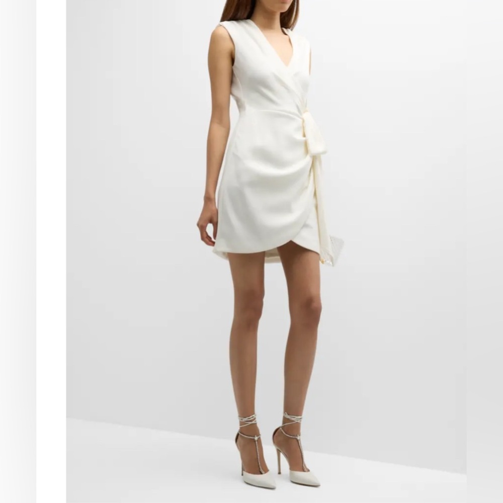 Cinq a sept mini sierra wrap dress ivory